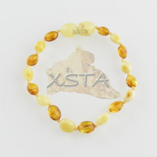 Olive amber teething bracelet